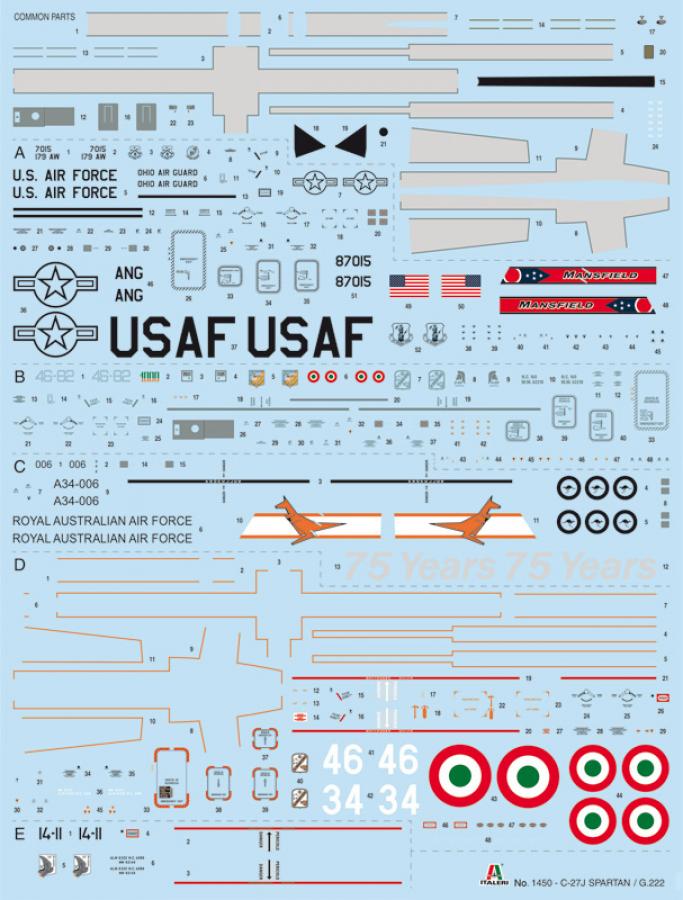 Italeri 1/72 C-27J SPARTAN / G.222