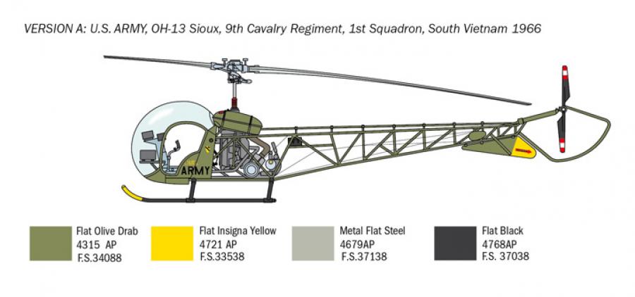 Italeri 1/48 Oh-13 Scout Korean War