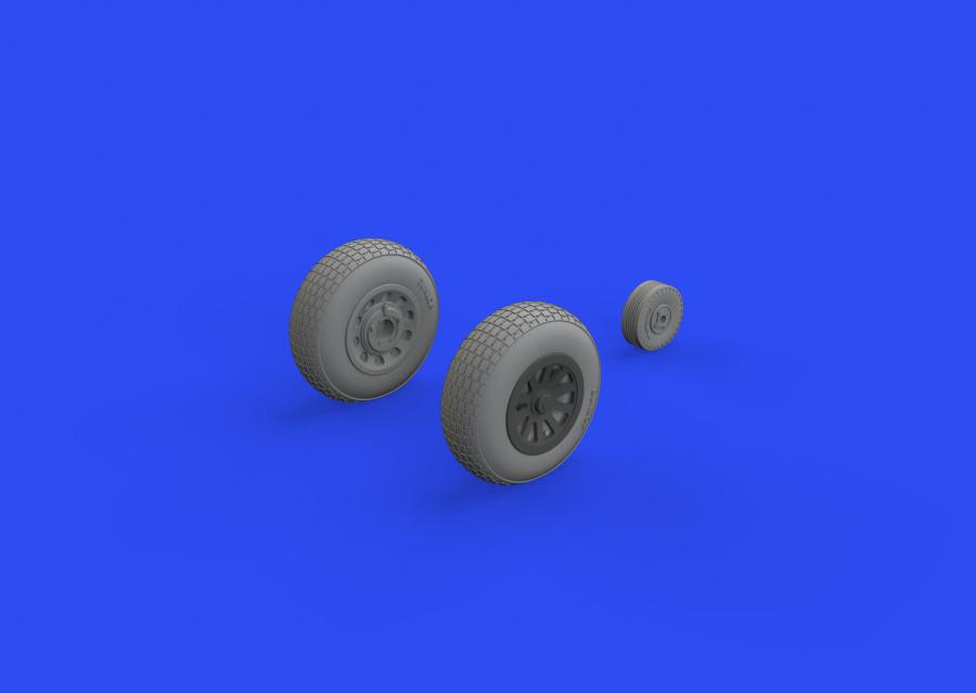 1:48 P-51D wheels block tread 2