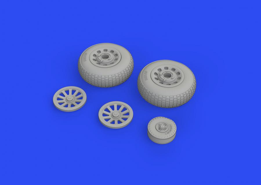 1:48 P-51D wheels block tread 2