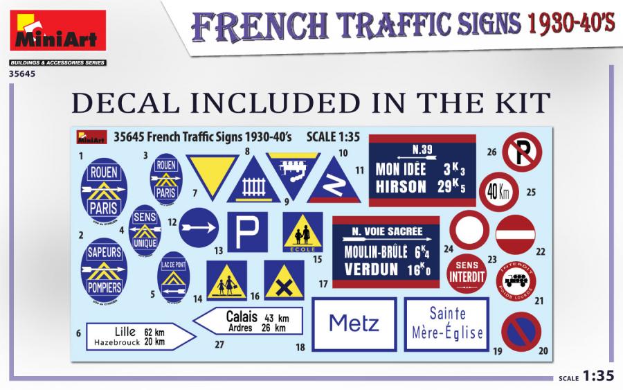 1:35 French Traffic Signs 1930-40s