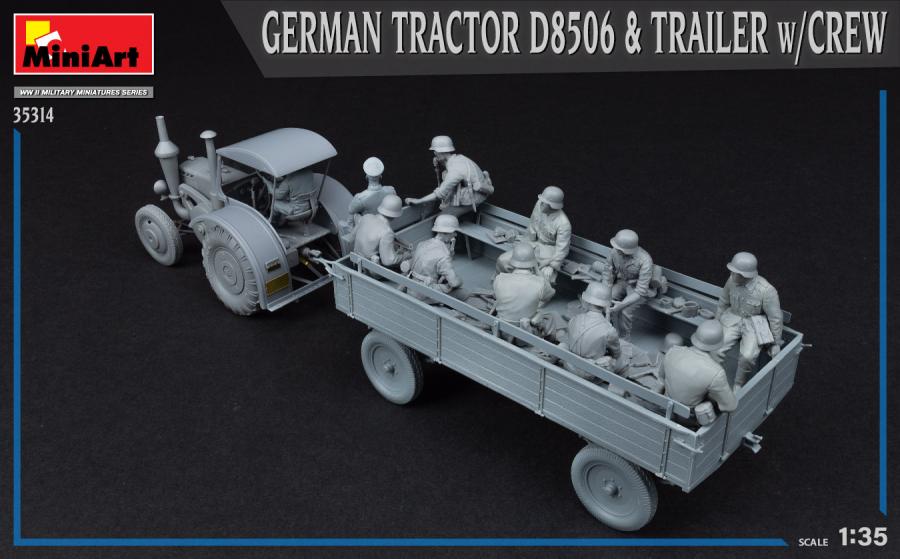 1:35 Tractor D8506 with Trailer & crew