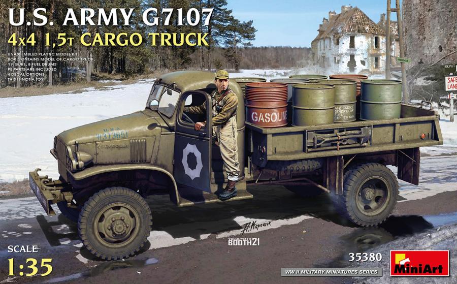 1:35 US G7107 4X4 1,5t CARGO TRUCK pienoismalli