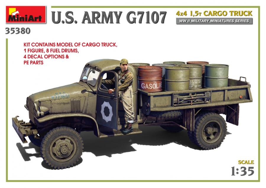 1:35 US G7107 4X4 1,5t CARGO TRUCK pienoismalli