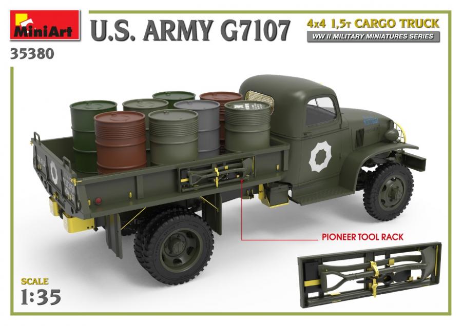 1:35 US G7107 4X4 1,5t CARGO TRUCK pienoismalli
