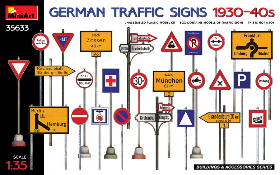 1:35 German Traffic Signs 1930-40s