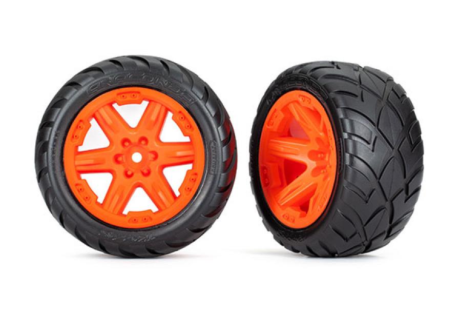Traxxas Tires & Wheels Anaconda/RXT Orange 2,8" 4WD, 2WD Front (TSM-Rated)(2) TRX6775A