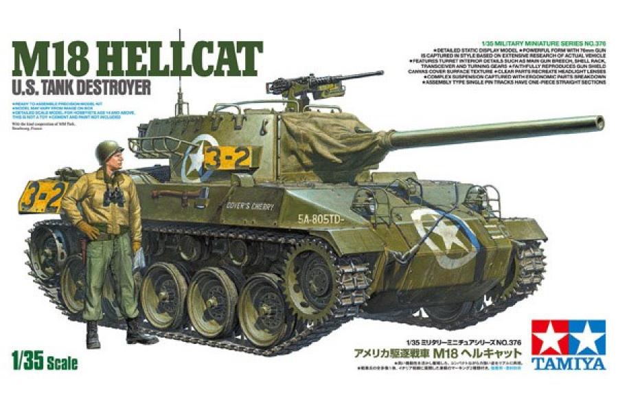 Tamiya 1/35 U.S. Tank Destroyer M18 Hellcat pienoismalli