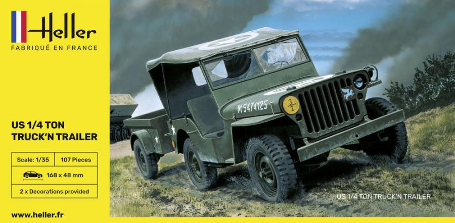 1/35 US 1/4 Ton Truck with Trailer