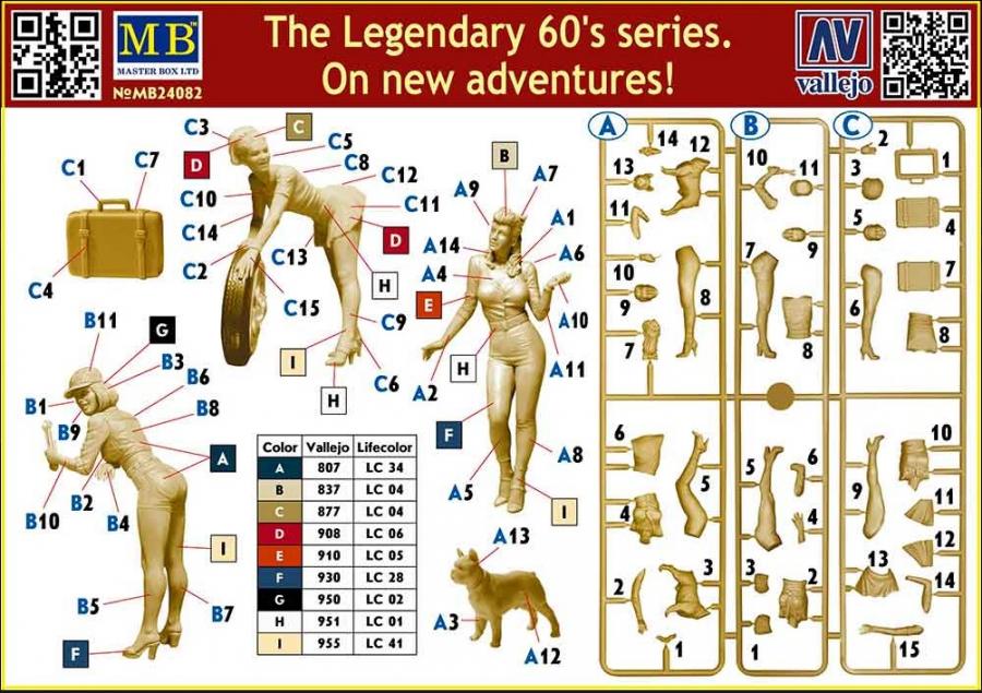1:24 The Legendary 60's series ( 3 figs)