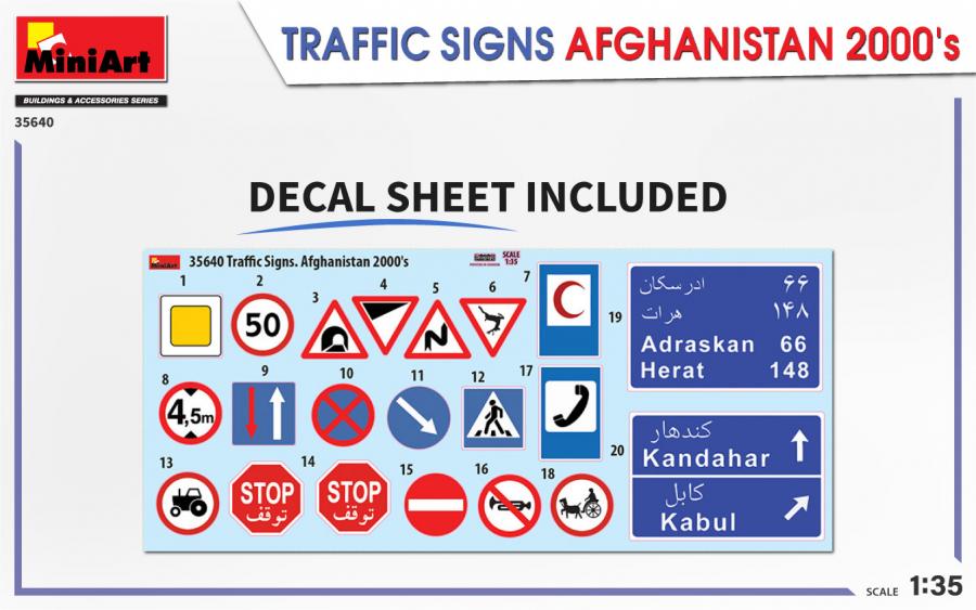 1:35 Traffic Signs. Afghanistan 2000's