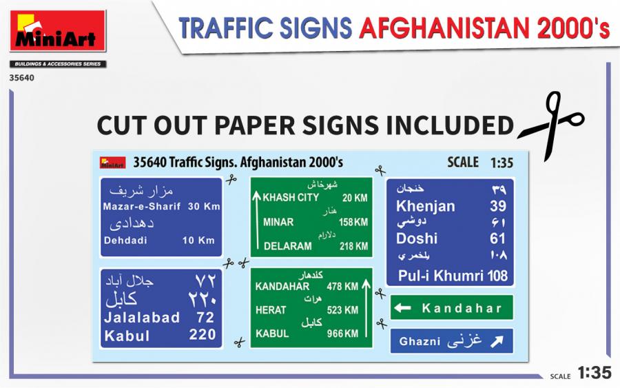 1:35 Traffic Signs. Afghanistan 2000's