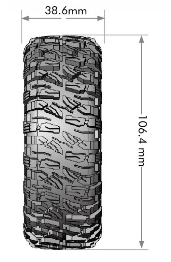 Tire & Wheel CR-MALLET 1.9" Class 1 Black Chrome (2)*