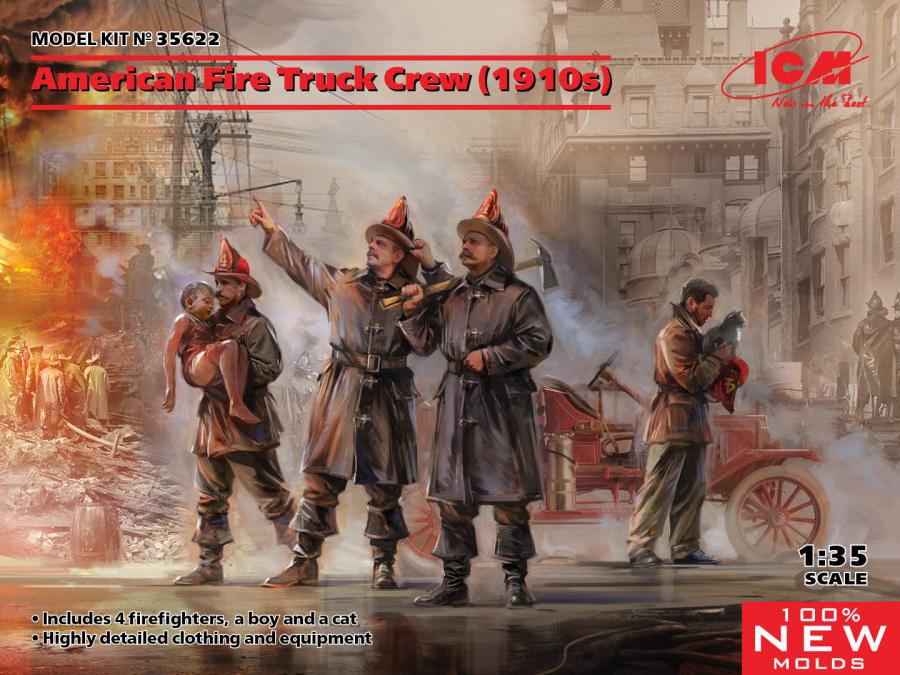 1:35 American Fire Truck Crew (1910s)