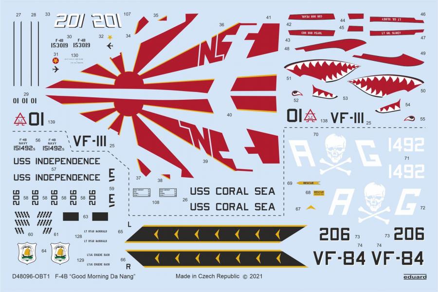 1:48 F-4B Da Nang decal set for TAMIYA