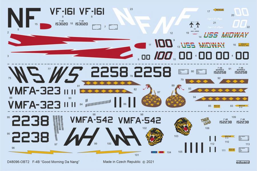 1:48 F-4B Da Nang decal set for TAMIYA