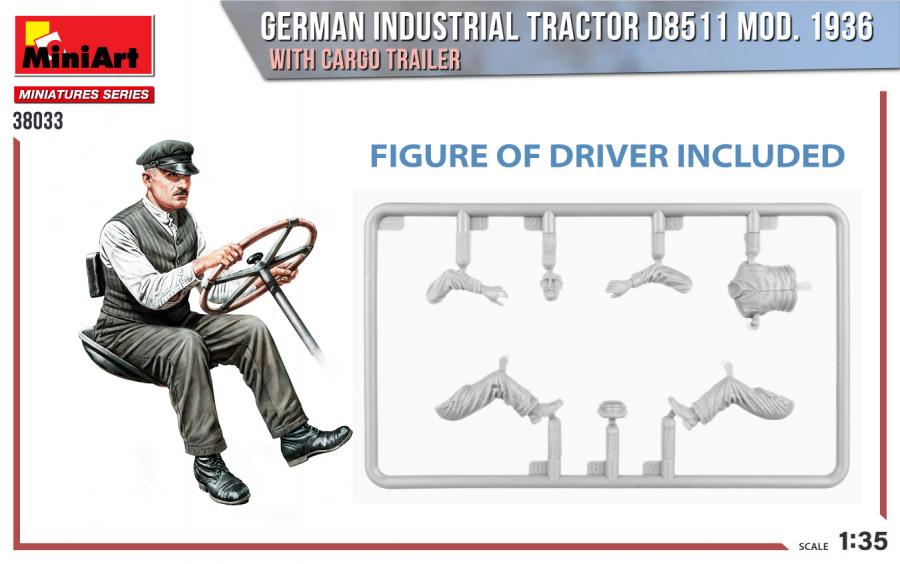 1:35 Tractor D8511 Mod. 1936 with Cargo