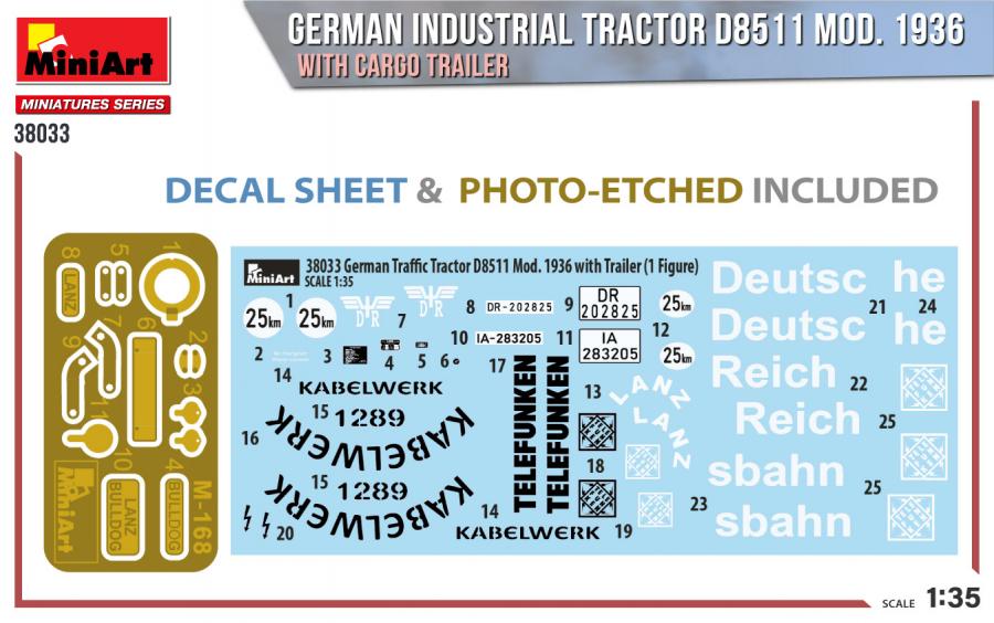 1:35 Tractor D8511 Mod. 1936 with Cargo