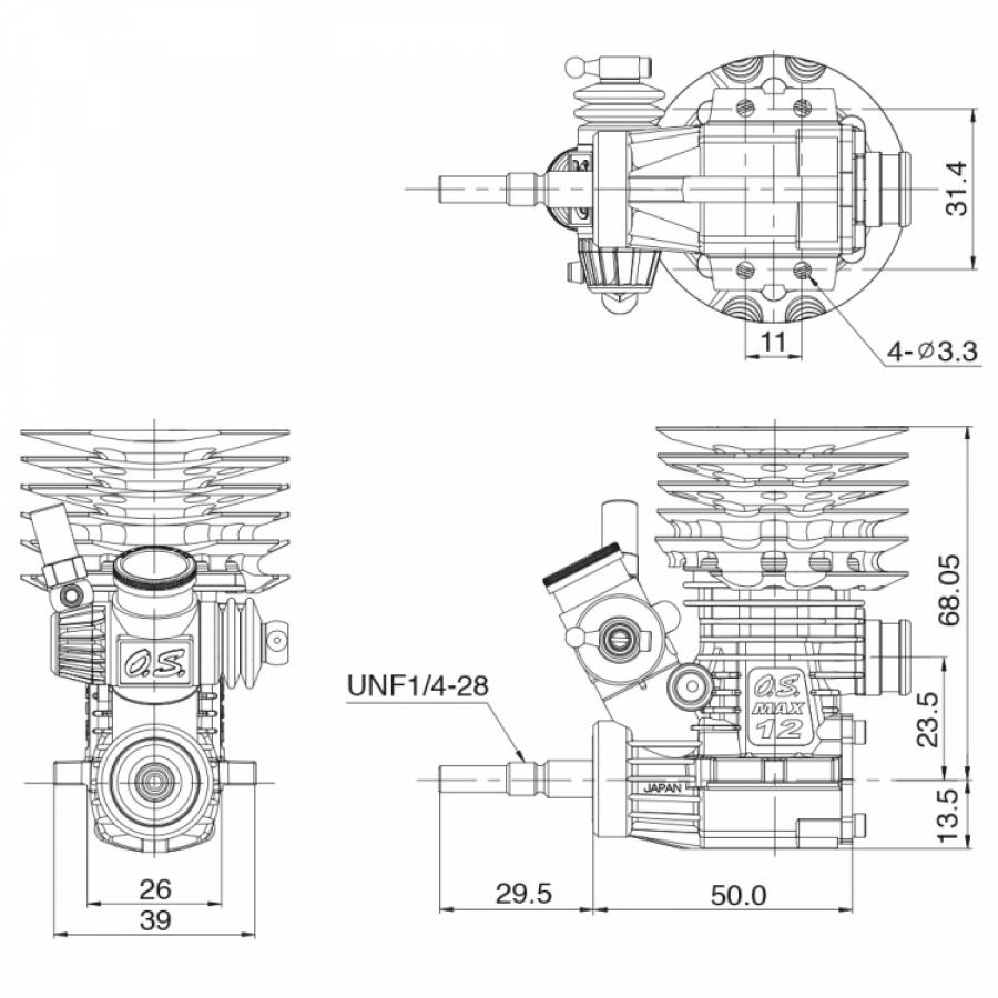 O.S. Speed T1204 On-Road/ T-1070 SC Combo