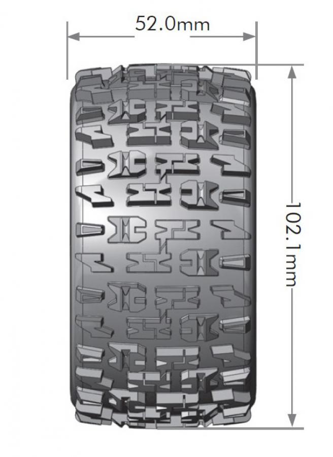 Tire & Wheel ST-PIONEER 2,8" Black 1/2-Offset (2)