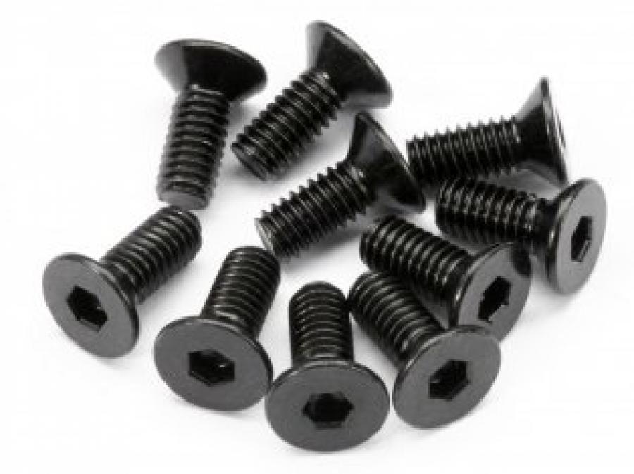 HPI Racing  FLAT HEAD SCREW M4X10MM (HEX SOCKET/10PCS) 94529