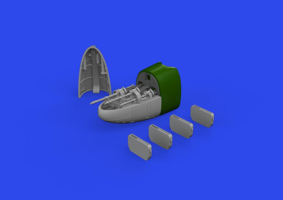 1/72 Bf 110E nose guns (3d Print) for EDUARD kit