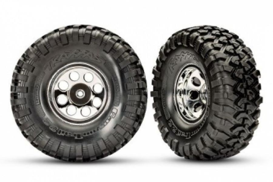 Traxxas Tires & Wheels 2.2 Canyon Trail 5.3 Classic Chrome (för 8255A Axel) (2) TRX8184