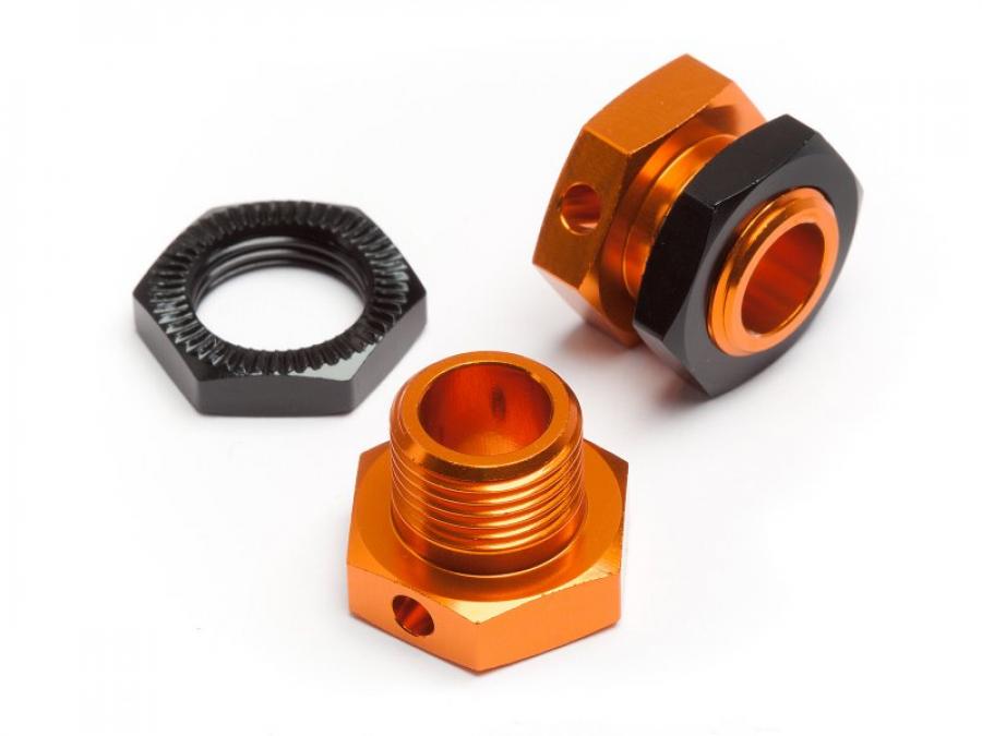 HPI Racing  5mm Hex Wheel Adapters Trophy Buggy (Orange/Black) 101785