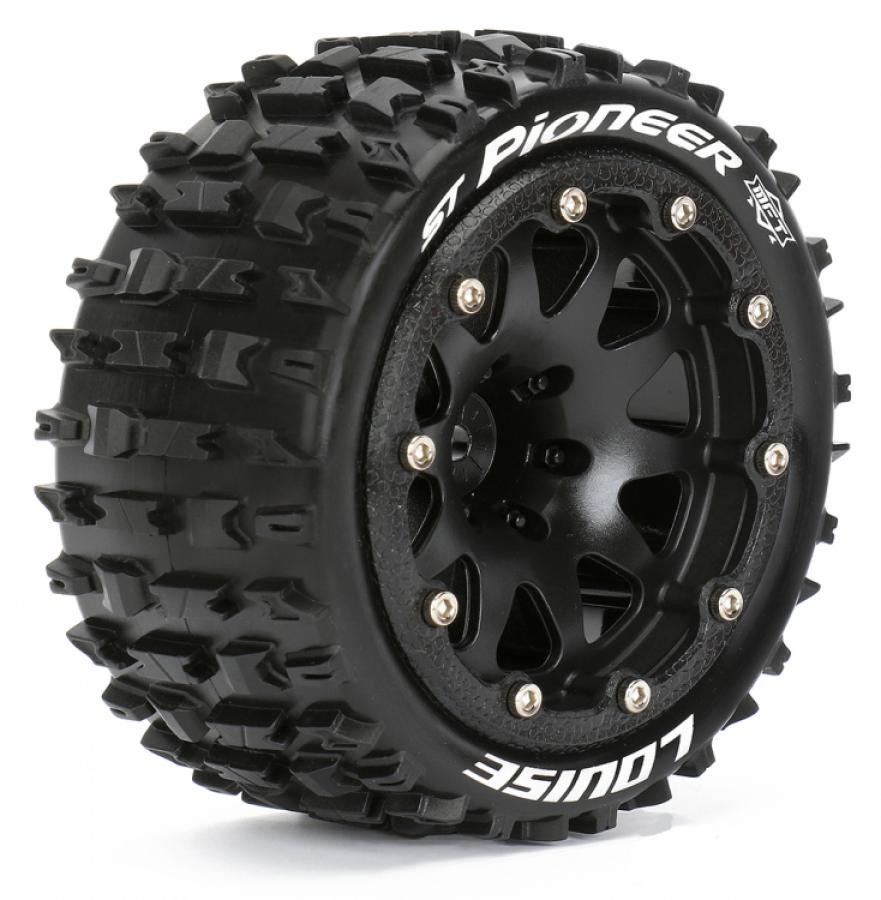 Tires & Wheels ST-PIONEER 1/10 Black Beadlock (0) Soft MFT