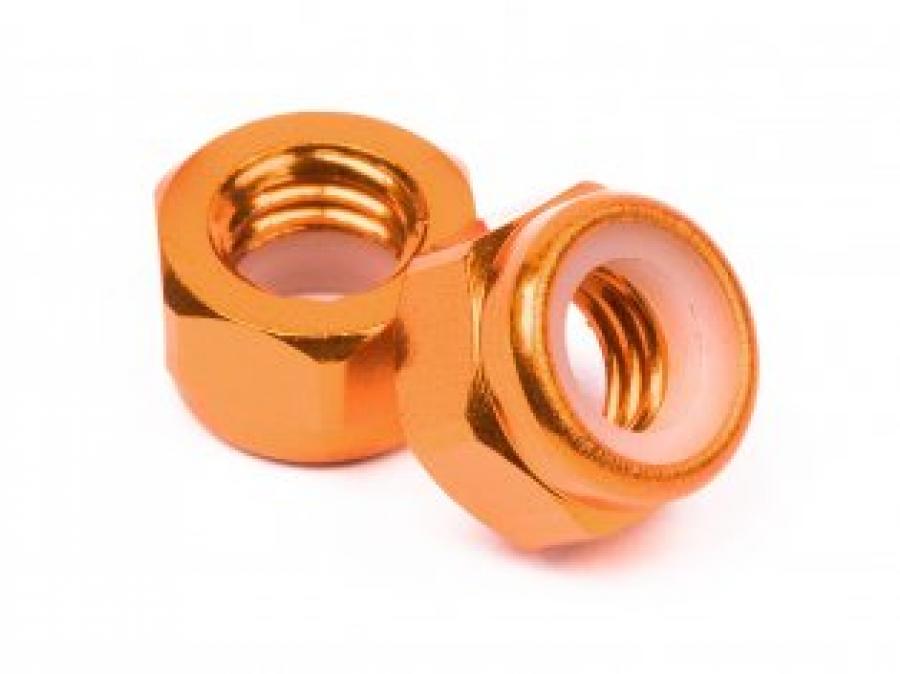 HPI Racing  ALUMINUM LOCK NUT M5 (ORANGE/10pcs) 95864