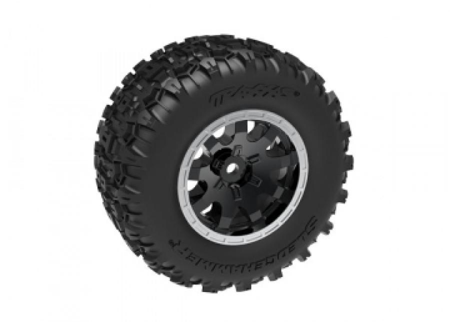 Tires & Wheels Sledgehammer/ Mini Maxx Satin Black Rear (2)