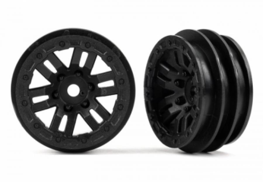 Traxxas Wheels 12-Spoke Black 1.0" (2) TRX9768