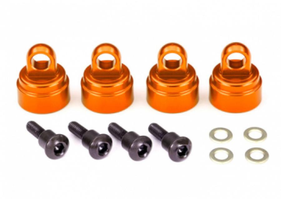 Traxxas Shock Caps Orange Aluminium (4) Ultra-Shocks TRX3767T