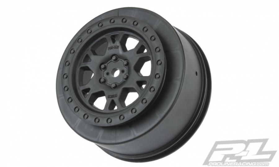 Impulse Black Wheels  2.2"/3.0" (2) for Slash 4WD