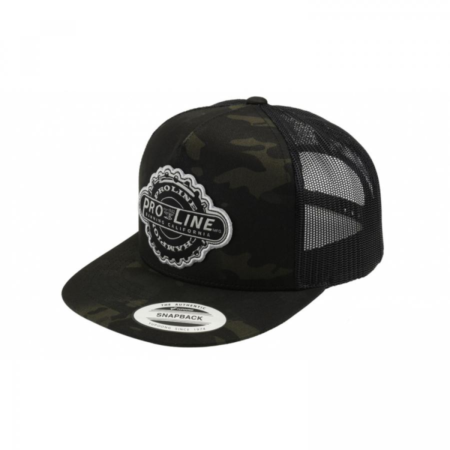 Pro-Line Manufactured Dark Camo Trucker Snapback Hat (One Size Fits Most)