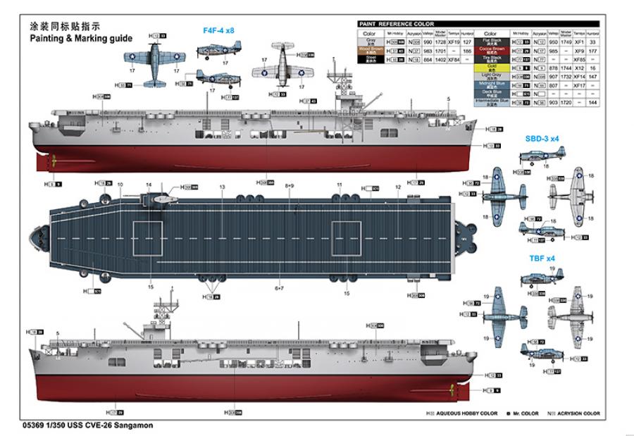 1:350 USS CVE-26 Sangamon