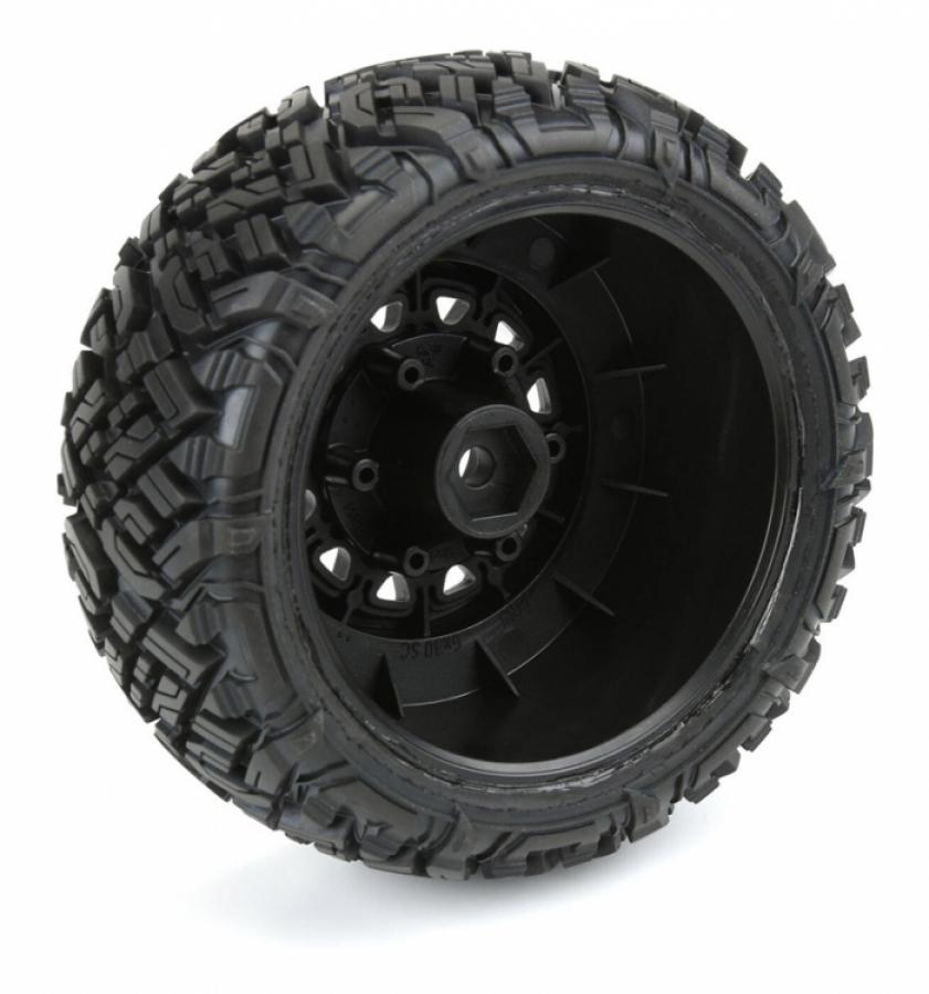 Icon SC 2.2"/3.0" M2 (Medium) All Terrain Tires Mounted on Raid Black 6x30 Removable 12mm Hex Wheels (2) for SlashÂ® 2wd & SlashÂ® 4x4 FR