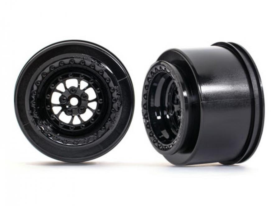 Traxxas Wheels Rear Black (2)  Drag Slash TRX9473