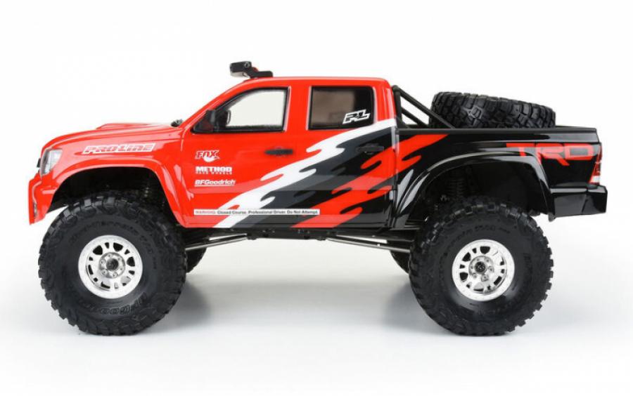 2015 Toyota Tacoma TRD Pro Clear Body with Scale Molded Accessories for 12.3" (313mm) Scale Crawlers