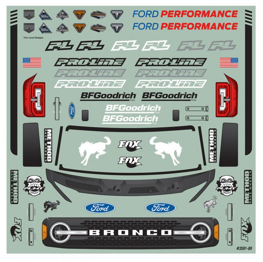 2021 Ford Bronco Clear Body for Stampede, Granite & Vorteks (with extended body mounts)