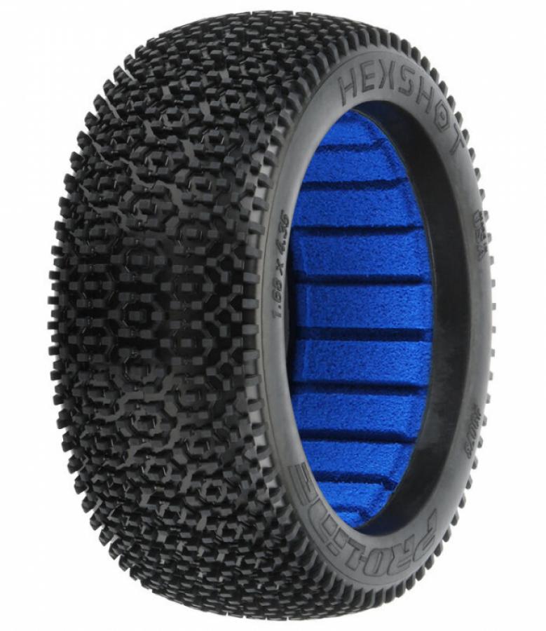 Hex Shot S4 (Super Soft) Off-Road 1:8 Buggy Tires (2) for Front or Rear