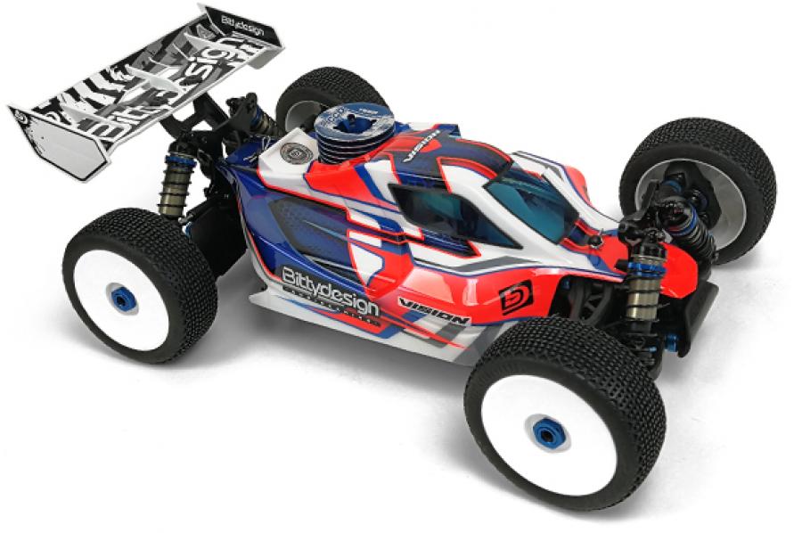 Body VISION 1/8 Buggy AE RC8B3.1 Nitro (Clear) Pre-Cut