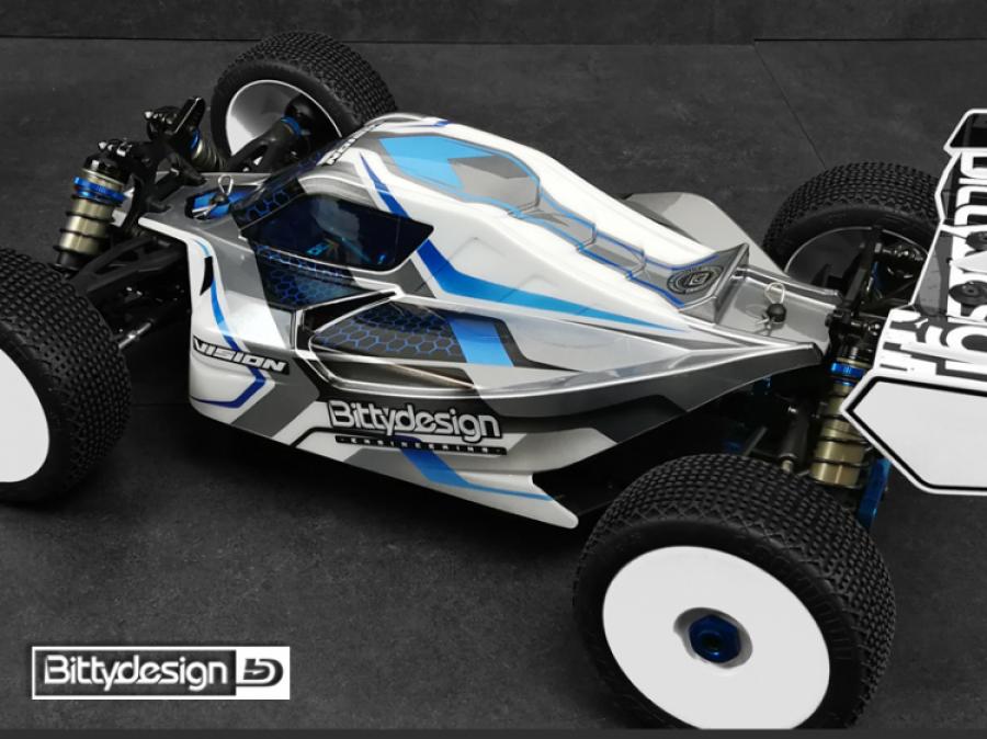 Body VISION 1/8 Buggy AE RC8B3.1E Electric (Clear) Pre-Cut