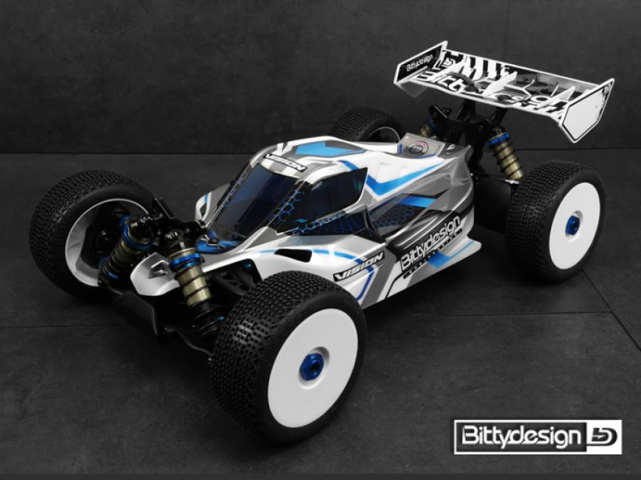 Body VISION 1/8 Buggy AE RC8B3.1E Electric (Clear) Pre-Cut