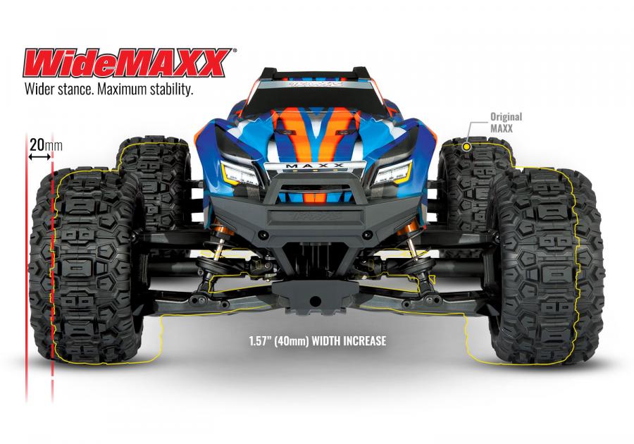 Traxxas MAXX with WideMaxx 4x4 1/10 Monster RC-auto ilman akkua ja laturia TRX89086-4