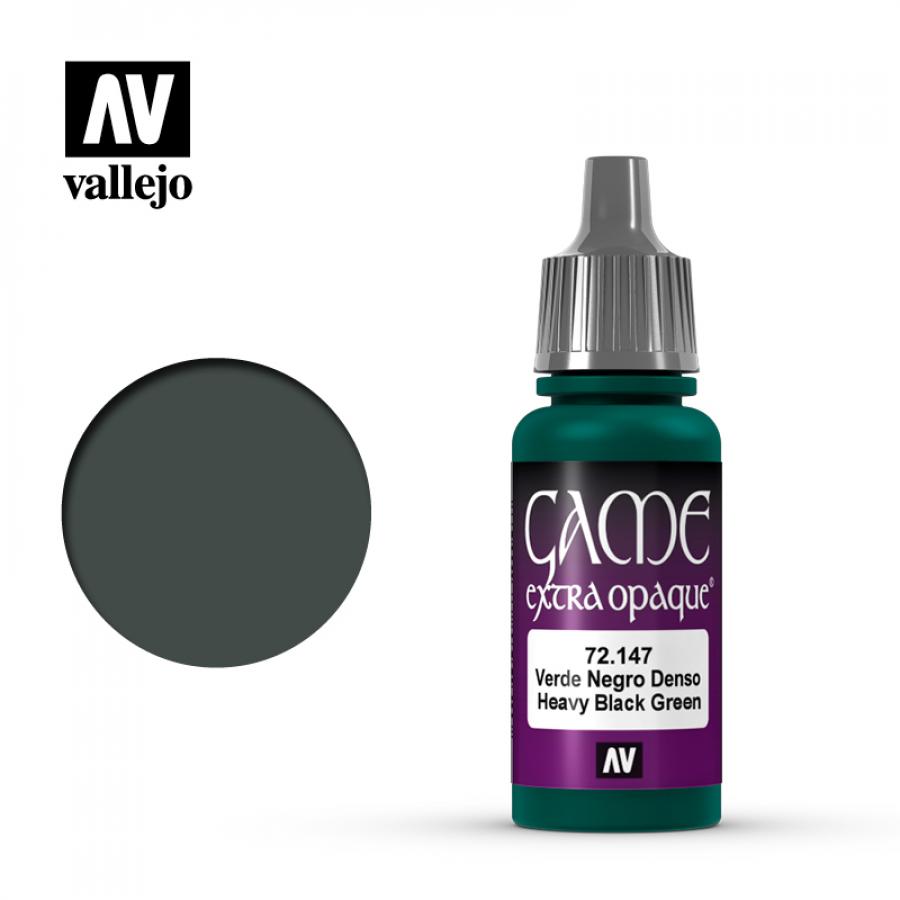 Vallejo Game Color Heavy Black Green Extra Opaque 17ml