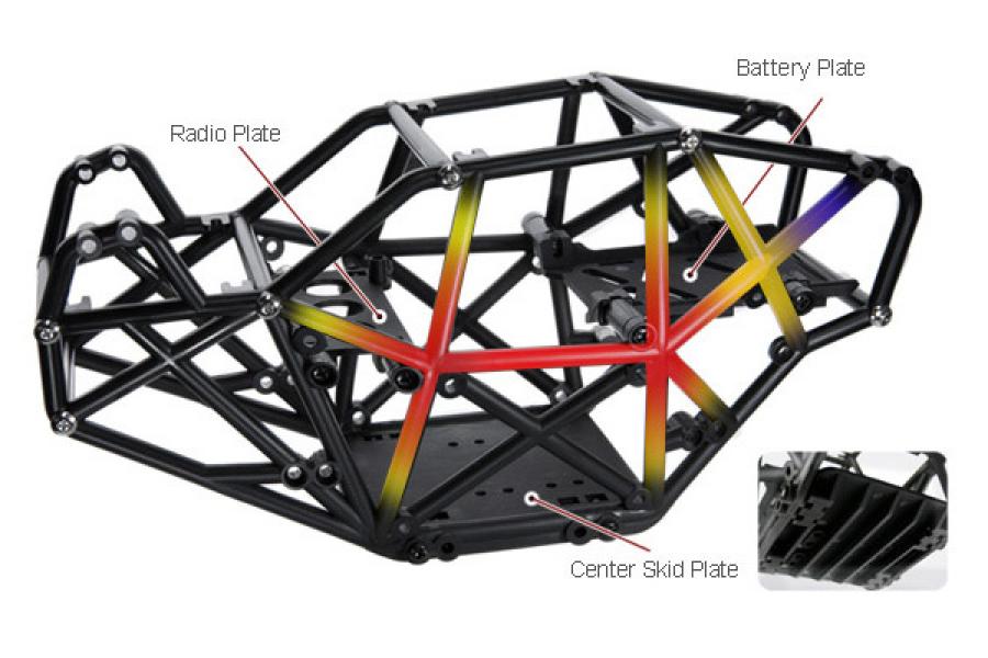 Gmade 1/10 R1 Rock Buggy 4WD Crawler Kit (Clear Panels)