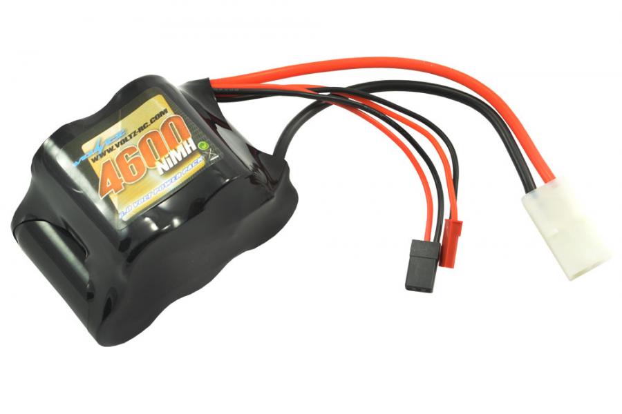 Voltz 4600mAh 6.0V NiMH RX Sub-C 1/5 Hump Battery Pack W/Bec/Jr Plug