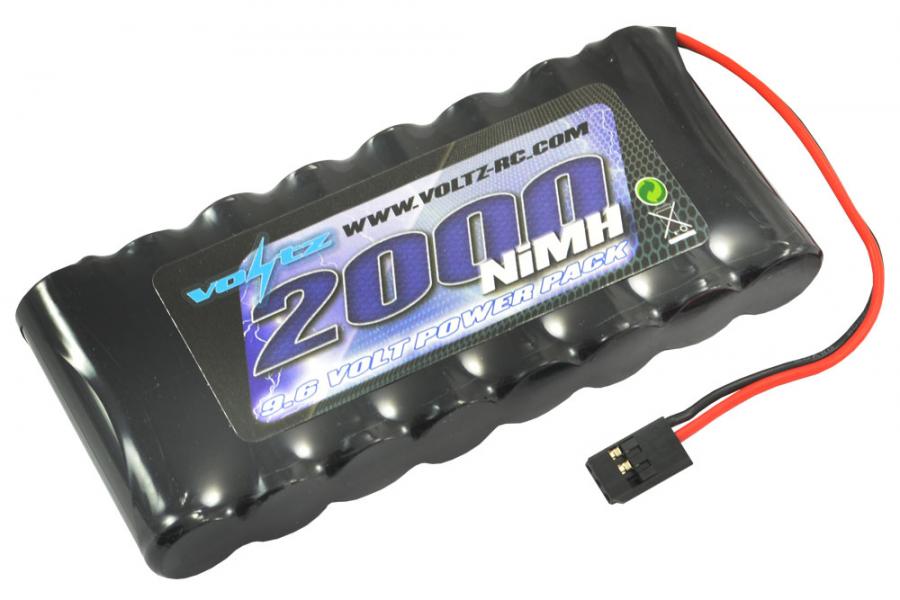 Voltz TX 9.6V 2000Mah NiMH Flat Battery Pack W/Connector