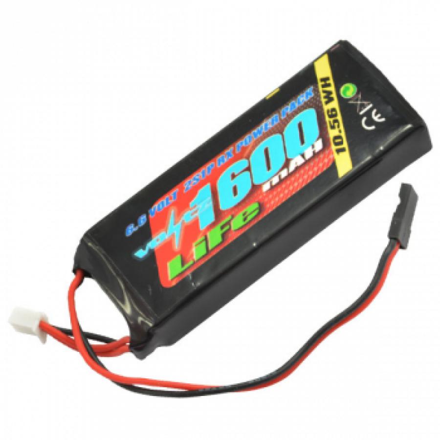 VOLTZ 1600mah 2S 6.6V RX LiFe STRAIGHT Akku PACK